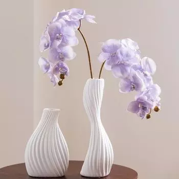 1 шт., скандинавская современная белая керамическая ваза в форме лебединой шеи, украшения для гостиной, простые украшения, креативная цветочная композиция 27cm