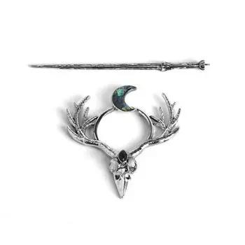 1 шт. Скандинавская заколка для волос с готическими рогами, крутая и стильная, заколка для волос в виде полумесяца, изысканные ретро винтажные аксессуары для волос