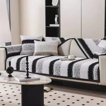 1 шт., скандинавский чехол для дивана из синели, универсальное нескользящее полотенце для дивана, защитный чехол для дивана с геометрическим рисунком, коврик для дивана для гостиной 70x70 A