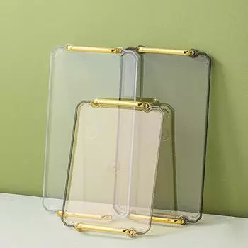 1 шт. скандинавский прямоугольный пластиковый поднос, настольный поднос для хранения, кухня, ванная комната, десертный стол, бумажный стаканчик, поднос для демонстрации торта 30x20cm прозрачный