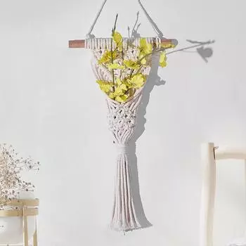 1 шт. скандинавский тканый ручной работы настенный гобелен для гостиной фон вешалка для растений тканый гобелен 40x20 см 20*40