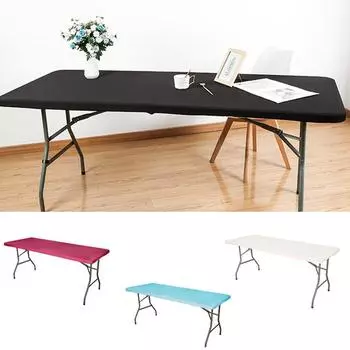 1 шт. Скатерть моющаяся прямоугольная складная скатерть для пикника плотно прилегающая неполирующаяся спандекс полиэстер эластичная скатерть чёрный