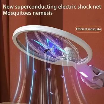 1 шт., складная электрическая мухобойка, электрическая мухобойка с зарядкой от USB, ракетка для уничтожения насекомых 4-в-1, лампа для уничтожения комаров