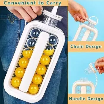 1 шт. Складная машина для завивки сетки 2-в-1 Форма для блоков льда для домашних путешествий Силиконовый лед 17 сетка Diy Креативный чайник для приготовления льда Чайник для домашнего бара Кухонный инструмент белый