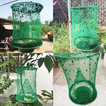 1 шт. складная подвесная ловушка для мух ловушка для уничтожения вредителей клетка для мух сетка садовые принадлежности