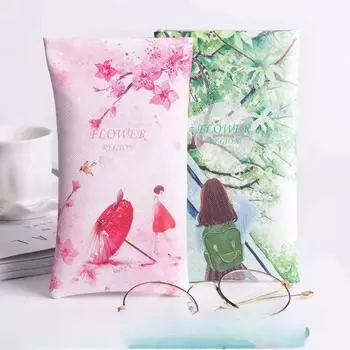 1 шт., складная сумка для очков, милая сумка для очков, портативная сумка для телефона из искусственной кожи, чехол для солнцезащитных очков