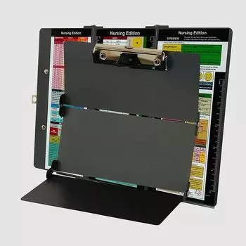 1 шт. складной буфер обмена, тройная алюминиевая папка для медсестры, блокнот для письма с медицинскими наклейками для кормления, держатель для ручек чёрный
