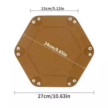 1 шт. Складной бытовой фланелетовый стол для хранения ящик для хранения шестиугольный лоток для игральных костей лоток для хранения ювелирных изделий синий