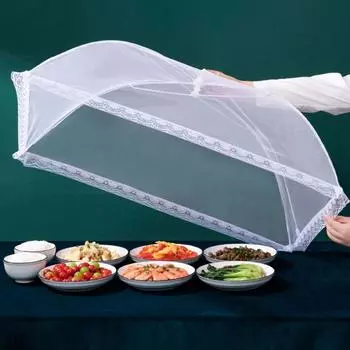 1 шт. складной полиэстер для домашней кухни, пищевой чехол, зонтик от комаров для пикника на открытом воздухе, сетка 40*60cm