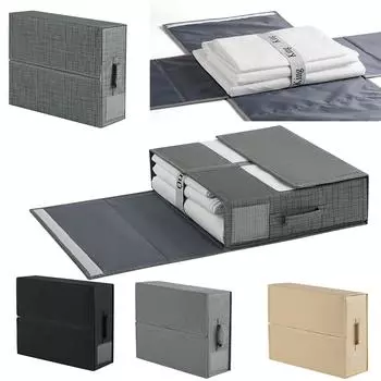 1 шт. Складной ящик для хранения простыней с застежкой-молнией, контейнер под кроватью, наволочки, экономия места в доме светло-серый
