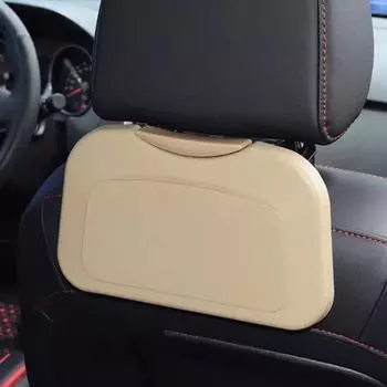 1 шт. складной универсальный автомобильный кронштейн для подноса для еды, держателя для напитков, автомобильного заднего сиденья, подноса для телефона, автомобильного ящика для хранения бежевый