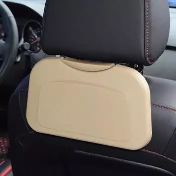1 шт. складной универсальный автомобильный кронштейн для подноса для еды, держателя для напитков, автомобильного заднего сиденья, подноса для телефона, автомобильного ящика для хранения бежевый