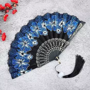 1 шт. складной веер модный фото реквизит портативный узор сакуры вечеринка сувенир в античном стиле ручной танцевальный веер красный