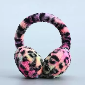 1 шт. складные наушники теплые плюшевые защитные наушники с защитой от холода с леопардовым принтом