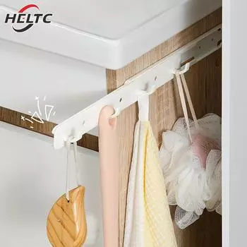 1 шт. Скользящий растягивающийся крючок, настенный, расширяющий зазор, липкий крючок, вешалка для полотенец, кухонная ванная комната, экономия места, крючки для хранения белый