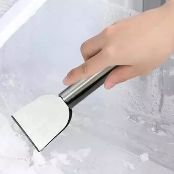 1 шт. Скребок для чистки из нержавеющей стали - многоцелевой металлический шпатель для кухни, ванной комнаты, дома - не требует электричества, прочный, экономит место серебряный
