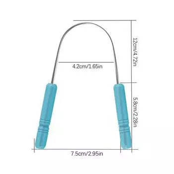 1 шт. скребок для языка из нержавеющей стали, освежающий дыхание, зубная щетка с покрытием, гигиена полости рта, U-образный металлический скребок для языка белый
