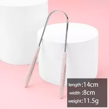 1 шт. скребок для языка из нержавеющей стали, освежающий дыхание, зубная щетка с покрытием, гигиена полости рта, U-образный металлический скребок для языка зелёный