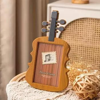 1 шт. Скрипка Дизайн Шикарная Скрипка Рамка Книжная Полка Резьба Рельефы Настольные Изделия Творческий Декор Для Дома Искусство