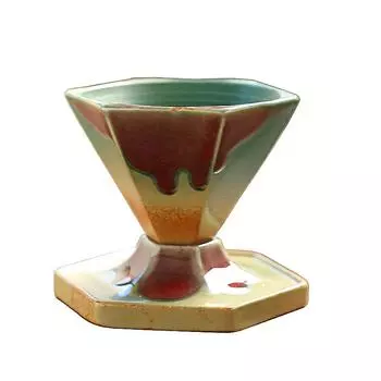 1 шт. Сладкая трубчатая чашка ретро кофейная чашка скандинавский дизайн керамическая легкая роскошная пикниковая шестиугольная ручная работа производство