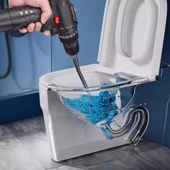 1 шт. Сливной шнек, прочистной трос для сливной трубы с соединителем для сверла, гибкая труба, очиститель для кухонных, ванных и душевых раковин