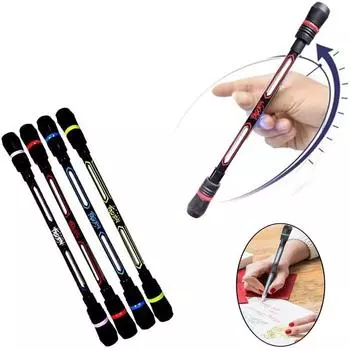 1 шт., случайное вращение ручки с декомпрессией для учащихся начальной и средней школы, смешанные цвета, головоломка с перекидной координацией, безопасная и гибкая головоломка для письма пальцем 1Pc Random