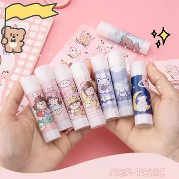 1 шт. случайный объемный твердый клей ПВА, канцелярские товары, маленькие твердые студенческие канцелярские принадлежности, клей-карандаш H9C4 Bear and Rabbit Series Random-one size