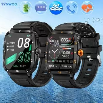1 шт. Смарт-часы, HD-экран, голосовые вызовы, батарея, часы, 100+ спортивный режим, смарт-браслет, 3ATM водонепроницаемые смарт-часы для плавания для Android и iPhone чёрный