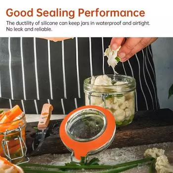 1 шт., сменное силиконовое уплотнительное кольцо, замена каменной банки для банок 70 мм/2,7 дюйма, пищевой класс 1pcs оранжевый