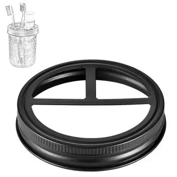 1 шт. сменные крышки для держателей зубных щеток Mason Jar для банок калибра 3 дюйма с 3 отсеками 1 Pcs чёрный