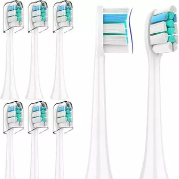 1 шт. сменные насадки для электрической зубной щетки Philips HX6064 HX6930 HX6730 Sonic с вакуумными мягкими щетинками DuPont чёрный