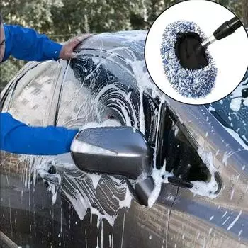 1 шт. сменный тканевый чехол для автомобильной щетки с длинной ручкой, насадка для мытья автомобиля, плюшевая швабра, чехол для щетки, инструменты для чистки автомобиля, аксессуары