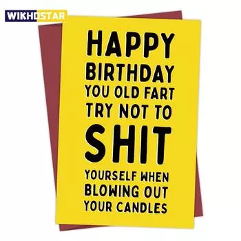 1 шт. Смешная открытка с днем рождения, открытка на годовщину, открытка с днем рождения для него, мужа, парня, девушки, жены, ее 20.8x13.7x0.2cm