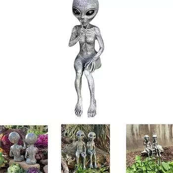 1 шт. смола для статуэтки инопланетянина, украшения для марсианского сада, набор фигурок для домашнего внутреннего и наружного декора