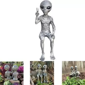 1 шт. смола для статуэтки инопланетянина, украшения для марсианского сада, набор фигурок для домашнего внутреннего и наружного декора