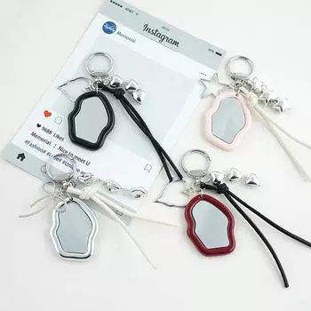 1 шт. смола новое маленькое сердце креативный мобильный телефон сумка украшение пряжка кулон автомобильный брелок шнурок зеркало плетеная веревка многостильный