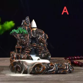 1 шт. смоланая курильница с обратным потоком, держатель для благовоний с водопадом, домашний декор Style A