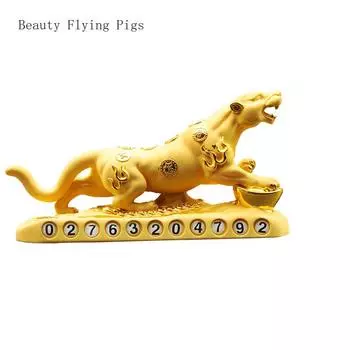 1 шт., смоляная карточка с номером мобильного телефона, прикрепленная к автомобилю, животное, креативное персонализированное украшение для рабочего стола