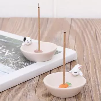 1 шт. смоляной держатель для благовоний в виде животного для помещений, держатель для благовоний в виде мультфильма, украшения для дома, курильница для украшения дома, многофункциональный стиль