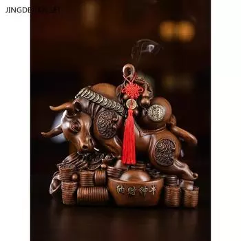 1 шт. смоляной зодиакальный бык, супер большой емкости, резервуар для хранения, для дома, гостиной, стола, офиса, украшения