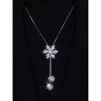 1 шт. снежинка ожерелье женское 2024 новый модный темперамент высокий смысл осень и зима легкие роскошные модные ювелирные изделия