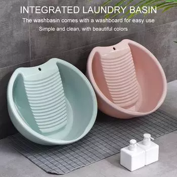 1 шт. со встроенным скруббером, деликатная удобная раковина для мытья рук, нескользящая раковина для мытья рук, пластик PP розовый