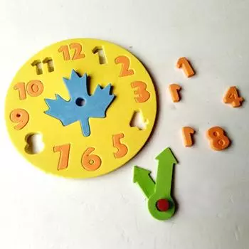 1 шт. Собранные часы, материал, головоломка, детский игровой материал для детей 3-6 лет, обучающее пособие для детского сада, обучающие игрушки для самостоятельного изготовления