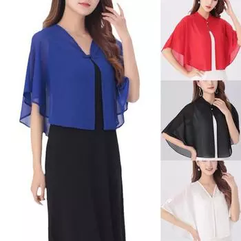 1 шт. солнцезащитная одежда модная защита от солнца солнцезащитный крем шаль шифоновый топ дышащий плащ тонкое пальто чёрный