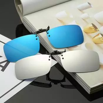 1 шт. солнцезащитные очки Uv400 для мужчин, солнцезащитные очки для вождения, поляризованные солнцезащитные очки с клипсой, очки для близорукости, дневное зрение, рыбалка A1