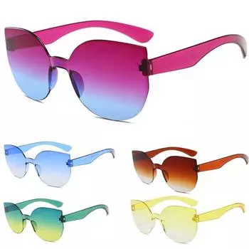 1 шт. солнцезащитные очки женские модные кошачьи глаза солнцезащитные очки ярких цветов летние каникулы очки красный