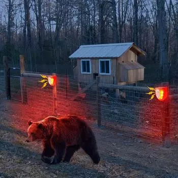 1 шт. Солнечная охранная сигнализация, 129 дБ звук выстрела и лай собаки, световой стробоскоп, сигнальная лампа с датчиком движения для улицы