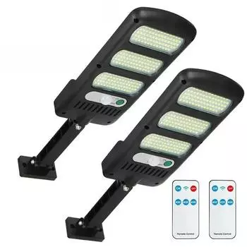 1 шт. Солнечный свет, уличный датчик движения, 3 режима работы, уличный сад, двор, водонепроницаемый солнечный светильник, уличный настенный светильник 1 PC чёрный