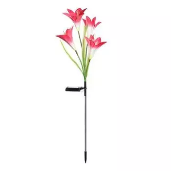 1 шт. Солнечный светильник-лилия, монтируемый в грунт, лучший выбор для солнечных цветов, уличный водонепроницаемый, уличные солнечные фонари, садовые фонари