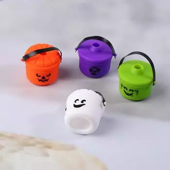 1 шт., соломенная шляпа на ведро на Хэллоуин, многофункциональное забавное соломенное украшение, защита для ведра из тыквы для вечеринок по случаю дня рождения фиолетовый